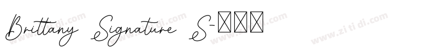 Brittany Signature S字体转换
